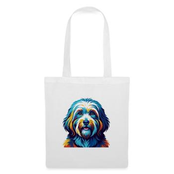 Coton De Tulear Hunderasse Bunte Karikatur Kawaii - Stoffbeutel - Weiß - Vorne