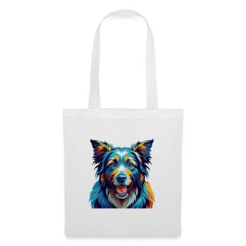 Chien de berger croate race Dessin animé coloré Kawaii - Sac en tissu - blanc - Devant