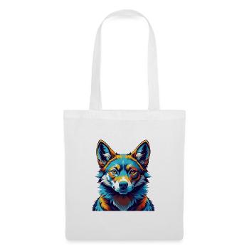 Dingo Hund Rasse Buntes Aquarell Karikatur Kawaii - Stoffbeutel - Weiß - Vorne