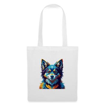 Italien Volpino Chien Race Coloré Dessin Animé Kawaii - Sac en tissu - blanc - Devant