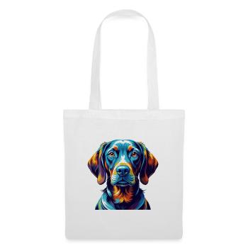 Hongrois Vizsla Race Chien Coloré Dessin Animé Kawaii - Sac en tissu - blanc - Devant