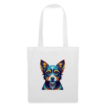 Miniatur Foxterrier Hund Rasse Karikatur Kawaii - Stoffbeutel - Weiß - Vorne