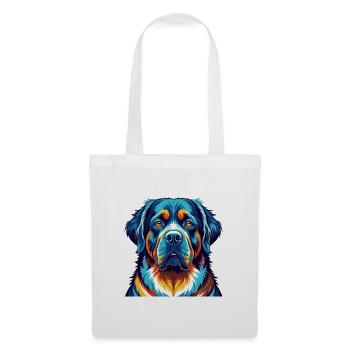 Kumaon Mastiff Chien Race Coloré Dessin animé Kawaii - Sac en tissu - blanc - Devant
