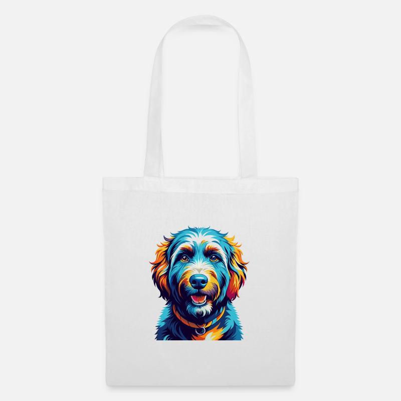Labradoodle Hunderasse Bunte Karikatur Kawaii - Stoffbeutel - Weiß