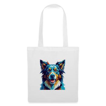 Chien de berger de Majorque race Dessin animé coloré Kawaii - Sac en tissu - blanc - Devant