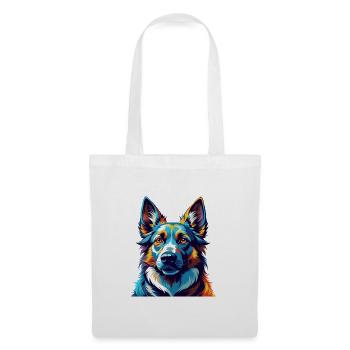 Berger d’Europe de l’Est Race Dessin animé Kawaii - Sac en tissu - blanc - Devant