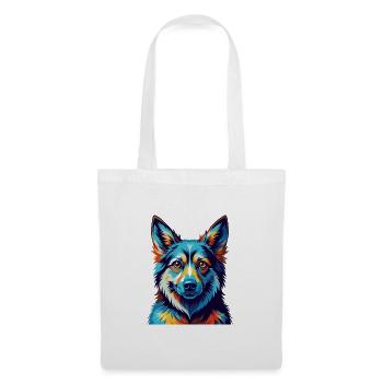 Tchécoslovaque Vlcak Chien Race Dessin animé Kawaii - Sac en tissu - blanc - Devant
