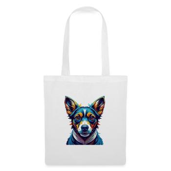 Terrier brésilien race de chien dessin animé Kawaii - Sac en tissu - blanc - Devant