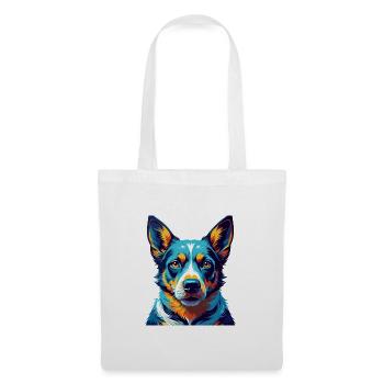 Bouvier australien chien race dessin animé Kawaii - Sac en tissu - blanc - Devant