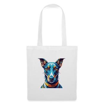 Rampur lévrier chien race coloré dessin animé Kawaii - Sac en tissu - blanc - Devant