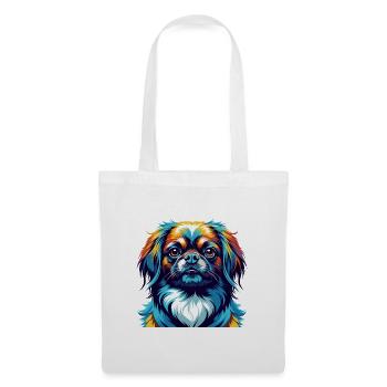Pekingese Dog Breed Colorful Cartoon Kawaii - Tote Bag - white - Front