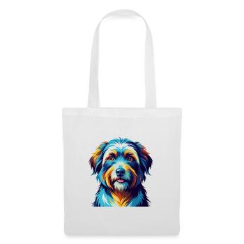 Chien de berger des Pyrénées race Dessin animé coloré Kawaii - Sac en tissu - blanc - Devant