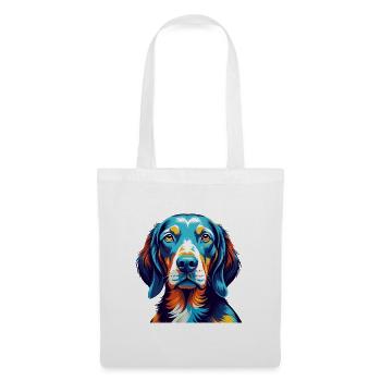 Chien de chasse polonais race Coloré Dessin animé Kawaii - Sac en tissu - blanc - Devant
