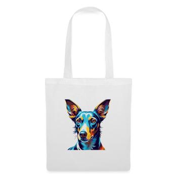 Podenco Ibicenco Chien Race Coloré Dessin Animé Kawaii - Sac en tissu - blanc - Devant