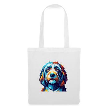 Petit Basset Griffon Vendéen Race De Chien Dessin Animé - Sac en tissu - blanc - Devant
