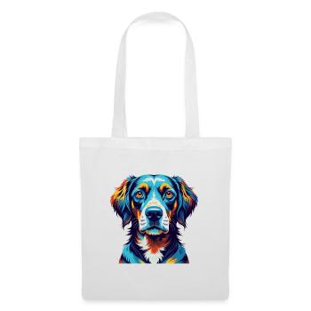 Vieux chien d’arrêt danois race dessin animé Kawaii - Sac en tissu - blanc - Devant
