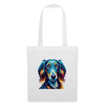 Saluki Dog Breed Colorful Cartoon Kawaii - Tote Bag - white - Front