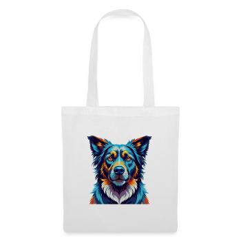 Schäferhund Hunderasse Bunte Karikatur Kawaii - Stoffbeutel - Weiß - Vorne
