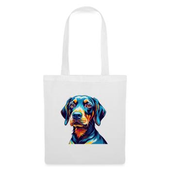 Plott Hound Chien Race Coloré Dessin Animé Kawaii - Sac en tissu - blanc - Devant