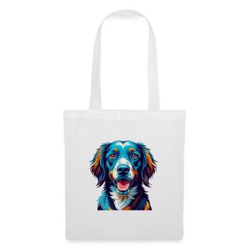 Stabyhoun Chien Race Coloré Dessin Animé Kawaii - Sac en tissu - blanc - Devant