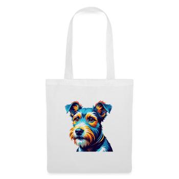 Wire Fox Terrier Dog Breed Colorful Cartoon Kawaii - Tote Bag - white - Front