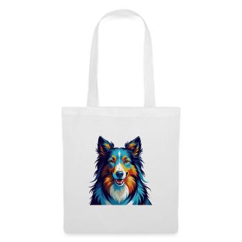Scotch Collie Hunderasse Bunte Karikatur Kawaii - Stoffbeutel - Weiß - Vorne