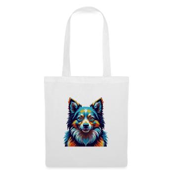 Nordic Spitz Dog Breed Colorful Cartoon Kawaii - Tote Bag - white - Front