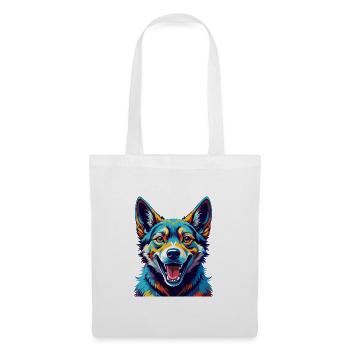 Nouvelle-Guinée Chien Chantant Race Dessin Animé Kawaii - Sac en tissu - blanc - Devant