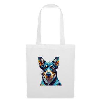 Harlequin russe chien chien race dessin animé Kawaii - Sac en tissu - blanc - Devant