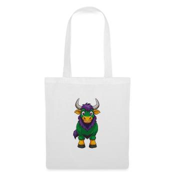 Yak Funny Kawaii Cartoon Character Clipart - Tote Bag - white - Front