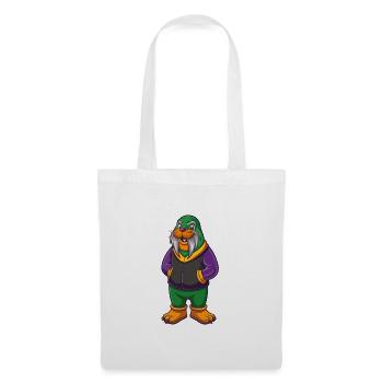 Walrus Funny Kawaii Cartoon Character Clipart - Tote Bag - white - Front