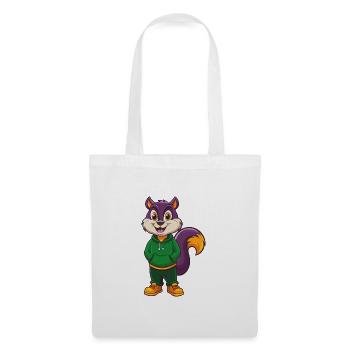 Eichhörnchen Lustige Kawaii Cartoon Figur Clipart - Stoffbeutel - Weiß - Vorne