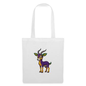 Impala Lustige Kawaii Cartoon Figur Clipart - Stoffbeutel - Weiß - Vorne