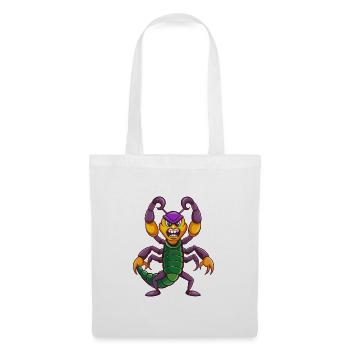 Skorpion Lustige Kawaii Cartoon Figur Clipart - Stoffbeutel - Weiß - Vorne