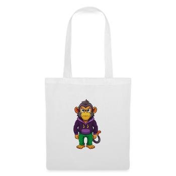 Monkey Funny Kawaii Cartoon Character Clipart - Tote Bag - white - Front