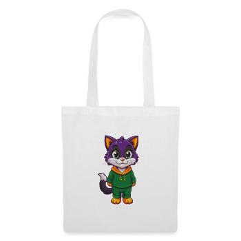 Kitten Funny Kawaii Cartoon Character Clipart - Tote Bag - white - Front
