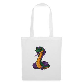 Cobra Funny Kawaii Cartoon Character Clipart - Tote Bag - white - Front