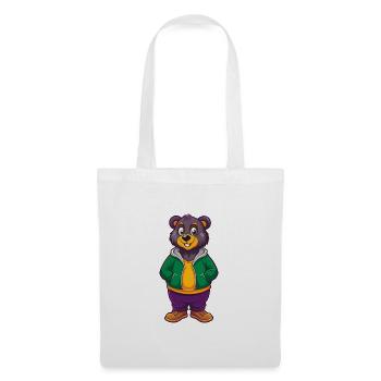 Bear Funny Kawaii Cartoon Character Clipart - Tote Bag - white - Front