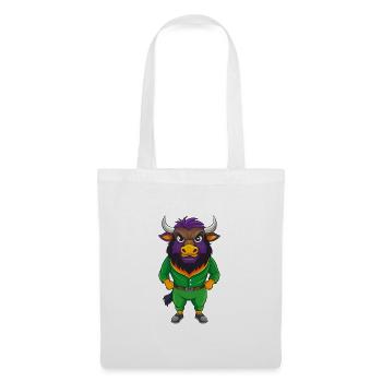 Bison Funny Kawaii Cartoon Character Clipart - Tote Bag - white - Front