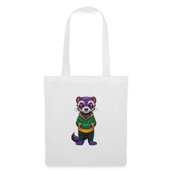 Ferret Funny Kawaii Cartoon Character Clipart - Tote Bag - white - Front