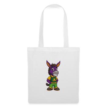 Esel Lustige Kawaii Cartoon Figur Clipart - Stoffbeutel - Weiß - Vorne