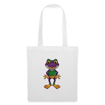Frog Funny Kawaii Cartoon Character Clipart - Tote Bag - white - Front