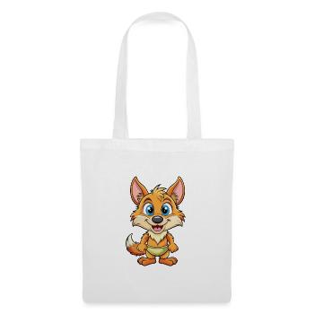 Coyote Cute Cartoon Character Kawaii Clipart - Tote Bag - white - Front