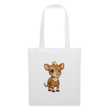 okapi mignon personnage de dessin animé kawaii clipart - Sac en tissu - blanc - Devant