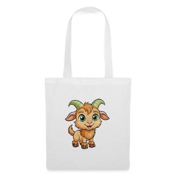 Ibex Cute Cartoon Character Kawaii Clipart - Tote Bag - white - Front