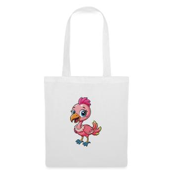 Flamingo Cute Cartoon Character Kawaii Clipart - Tote Bag - white - Front