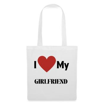 J’aime ma copine - Sac en tissu - blanc - Devant