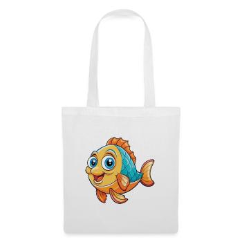 Fish Cute Cartoon Character Kawaii Clipart - Tote Bag - white - Front