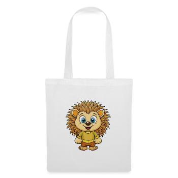 porc-épic mignon personnage de dessin animé Kawaii Clipart - Sac en tissu - blanc - Devant