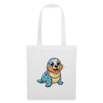 Seal Cute Cartoon Character Kawaii Clipart - Tote Bag - white - Front